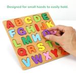 Alphabet Wooden Puzzles for Toddlers 3-5, Pack of 3 ABC, Number and Shape Puzzle, Preschool Educational Learning Toys with Puzzle Board & Letter Blocks for Girls Boys Ages 3 4 5 Years Old