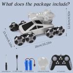 Remote Control Car, 2.4Ghz 8WD Rc Stunt Crawler Car with Automatic Demonstration, Water Squirting Function, 360° Spins, Rc Cars for Boys Age 6 7 8 9 10 11 12, Christmas Birthday Gifts Toys for Boys