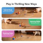 Cheerble Smart Interactive Dog Toy, Wicked Ball Rolly, Automatic Moving, Bouncing, Rotating, E-TPU Material, Active Rolling Interactive Dog Ball for Medium and Large Dogs (Blue)