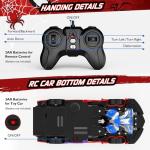 Remote Control Car with One Button Transformation, RC Cars Transforming into Robot, 2.4Ghz 360 Degree Rotation Police Car with Light, 1:18 Scale Transform Toys for Boys Girls Kids 4-7 8-12 6-8