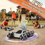 Remote Control Car, 2.4Ghz 8WD Rc Stunt Crawler Car with Automatic Demonstration, Water Squirting Function, 360° Spins, Rc Cars for Boys Age 6 7 8 9 10 11 12, Christmas Birthday Gifts Toys for Boys