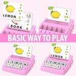 Yolscue Montessori Matching Letter Games,Educational Toys for 3-8 Year Olds Boys Girls,Alphabet Learning Toys for Kids Ages 3-8 Years,Birthday Party Gifts for 3-8 Year Olds Boys Girls(Pink)