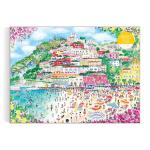 Galison Coast of Italy – 1000 Piece Michael Storrings Jigsaw Puzzle Featuring Beautiful Artwork of Positano Italy Summer Beach