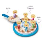 Melissa & Doug Birthday Party Cake - Wooden Play Food with Mix-n-Match Toppings and 7 Candles