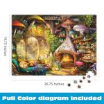 Buffalo Games – Aimee Stewart Merry Mushroom Cottage 1000 Piece Jigsaw Puzzle for Adults, Whimsical Fantasy Scene, Made in USA