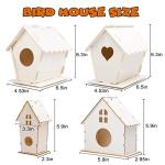 hapray 4 Pack Bird House Crafts for Kids Ages 5-8 8-12, Buildable DIY Birdhouse Kit for Children to Build, Summer Arts and Craft Projects with Paint, 3+ Boy Girl Gift for Halloween Christmas