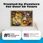 Buffalo Games – Aimee Stewart Merry Mushroom Cottage 1000 Piece Jigsaw Puzzle for Adults, Whimsical Fantasy Scene, Made in USA