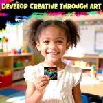 ZMLM Easter Basket Stuffers for Kids，165 Rainbow Scratch Paper Art Notes, Easter Crafts for Kids Ages 4-8, Easter Gifts Girls Boys Toys Classroom Prizes for Students School Activity