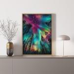 Impossible Puzzles for Adults 1000 Pieces, PICKFORU Forest Aurora Jigsaw Puzzle, Nature Scenery Colorful Puzzles Plant Scenic Challenge