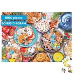Buffalo Games - Aimee Stewart - Cookies and Cocoa - 1000 Piece Jigsaw Puzzle for Adults Challenging Puzzle Perfect for Game Nights - 1000 Piece Finished Size is 26.75 x 19.75, Large