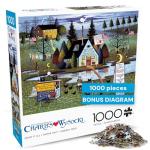 Buffalo Games – Charles Wysocki Know It All 1000 Piece Jigsaw Puzzle, Americana Folk Art Puzzle for Adults