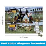 Buffalo Games – Charles Wysocki Know It All 1000 Piece Jigsaw Puzzle, Americana Folk Art Puzzle for Adults