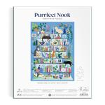 Galison Purrfect Nook – 1000 Piece Jigsaw Puzzle Featuring Artwork of A Lively Cozy Shelf Made for Bibliophiles and Cat Lovers Alike