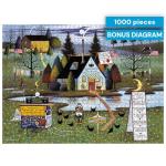 Buffalo Games – Charles Wysocki Know It All 1000 Piece Jigsaw Puzzle, Americana Folk Art Puzzle for Adults