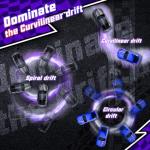 Mini RC Drift Car 1:64 Scale, Remote Control Car with LED Lights & 2-Speed Modes, 2.4GHz Stunt Drifting RC Toys with 4 Obstacles & Track Mat, Hobby Gift for Kids & Adults, Black