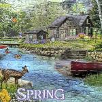 500 Piece Jigsaw Puzzles for Adults - Four Seasons | One Puzzle, Divided into Four Sections - Licensed by Chris Bigelow