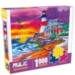 Puzzles for Adults 1000 Pieces - Winter Jigsaw Puzzle - Victorian Lighthouse Licensed by Nancy Wernersbach