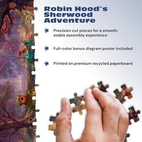 Buffalo Games – Thomas Kinkade Disney’s Robin Hood 1000 Piece Jigsaw Puzzle for Adults with Full-Color Reference Poster