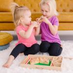 Wooden Pizza Play Food Set - 36 Toppings