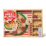 Wooden Pizza Play Food Set - 36 Toppings