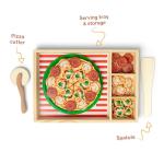 Wooden Pizza Play Food Set - 36 Toppings
