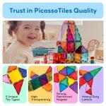 PicassoTiles 60pcs Magnetic Building Blocks - Inspire Creativity