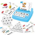 Yolscue Montessori Matching Letter Games,Educational Toys for 3-8 Year Olds Boys Girls,Alphabet Learning Toys for Kids Ages 3-8 Years,Birthday Party Gifts for 3-8 Year Olds Boys Girls(Blue)