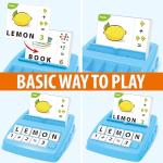 Yolscue Montessori Matching Letter Games,Educational Toys for 3-8 Year Olds Boys Girls,Alphabet Learning Toys for Kids Ages 3-8 Years,Birthday Party Gifts for 3-8 Year Olds Boys Girls(Blue)