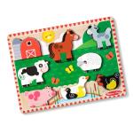 Farm Wooden Chunky Puzzle - Animal Toys for Toddlers