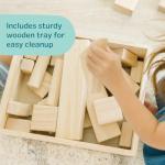 Melissa & Doug Solid-Wood Building Blocks - 60 pcs