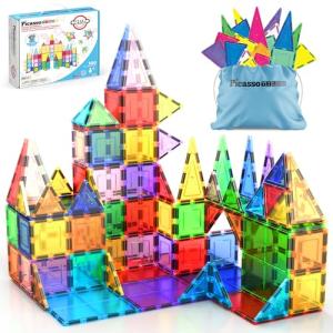 PicassoTiles 100pc Clear Magnetic Building Set - Inspiring Creativity