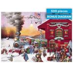 Buffalo Games - Charles Wysocki - Whistle Stop Christmas - 500 Piece Jigsaw Puzzle For Adults -Challenging Puzzle Perfect for Game Nights - Finished Size is 21.25 x 15.00
