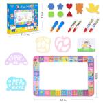 Water Doodle Mat - Kids Painting Writing Doodle Toy Board - Color Doodle Drawing Mat Bring Magic Pens Educational Toys for Age 3 4 5 6 7 8 9 10 11 12 Year Old Girls Boys Age Toddler Gift (Pink)