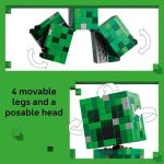 LEGO Minecraft The Creeper Kids Building Toy - Minecraft Toy for Boys & Girls, Ages 10+ - Room Decor for Gamers w/ 1st Version Creeper Minifigure - Gift for Birthdays - 21276
