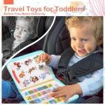 Teefrye Toddler Busy Board Montessori Toys for Toddlers 1-3 Year Old Educational Activity Book Board Sensory Travel Toys Ages 3-5 Preschool Learning Fine Motor Skills Toy Quiet Book Gift for Kids