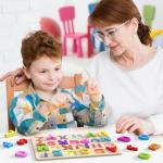 Zeoddler Alphabet Puzzles, Wooden Puzzles for Toddlers, ABC Shape Puzzles for Kids, Preschool Learning Activities, Gift for Girls Boys