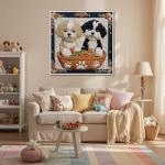 Funny Puppy Puzzles for Adults 1000 Pieces, Cute Dog Animal Jigsaw Puzzles, Impossible Hard Difficult Challenging Art Puzzle