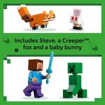 LEGO Minecraft Steve’s Taiga Adventure Building Toy for Boys & Girls - Video Game Playset & Toy Figures for Kids, Ages 6 + - W/2 Minifigures & 2 Pretend Play Animals - Gift Idea for Birthdays - 21583