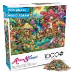 Buffalo Games - Aimee Stewart - Merry Mushroom Village Picnic - 1000 Piece Jigsaw Puzzle for Adults -Challenging Puzzle Perfect for Game Nights - Finished Size is 26.75 x 19.75