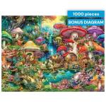 Buffalo Games - Aimee Stewart - Merry Mushroom Village Picnic - 1000 Piece Jigsaw Puzzle for Adults -Challenging Puzzle Perfect for Game Nights - Finished Size is 26.75 x 19.75