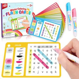 Sight Words Kindergarten Learning Activities: 160 Word Search Spelling Games - Reusable Water Coloring Flash Cards for Studying - Educational Travel Games for Road Trip 4-8 Year Olds