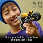 LEGO Technic Yellow Motorcycle Toy - Building Toy for Boys & Girls, Ages 7+ - Model Kit with Detailed Features - Bedroom Decor for Kids - Gift for Birthdays - 42225