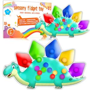 Easter Basket Stuffer Gift for Toddler Boys Dinosaur Color Sorting Sensory Toy Roadtrip Travel Essenstial Dementia Fine Motor Autism Fidget Preschool Classroom Activities for Kid Valentine Day