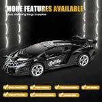 MUISHUYU Rechargeable Transform Remote Control Spider Car, Black Transforming RC Robot Toy 1:18, One-Key Deformation, 360° Drifting Vehicle for Kids Ages 3-7