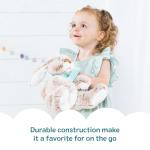 Melissa & Doug Burrow Bunny Stuffed Animal Plushie with Big Feet, Floppy Ears & Fluffy Tail, Adorable Pretend Play Toddler Toys for Girls & Boys 3+