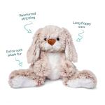 Melissa & Doug Burrow Bunny Stuffed Animal Plushie with Big Feet, Floppy Ears & Fluffy Tail, Adorable Pretend Play Toddler Toys for Girls & Boys 3+