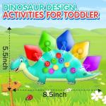 Easter Basket Stuffer Gift for Toddler Boys Dinosaur Color Sorting Sensory Toy Roadtrip Travel Essenstial Dementia Fine Motor Autism Fidget Preschool Classroom Activities for Kid Valentine Day