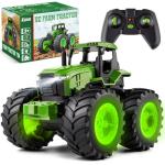 Remote Control Tractor Toys, Light Up Farm Monster Trucks Toy for Boys 3, 4, 5, 6, 7 Year Old, 2.4 Ghz RC Tractor Toys, Ideal Christmas, Birthday Gifts for Kids
