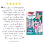 Melissa & Doug Created by Me! Wooden Princess Wand, Arts & Crafts Kit with Paint, Glitter Stickers, Ribbons & More, Princess Toys for Kids 4+