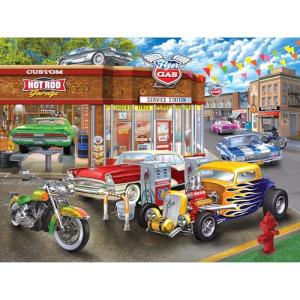 RoseArt - American Nostalgia - Hot Rod Garage - 550 Piece Jigsaw Puzzle for Adults